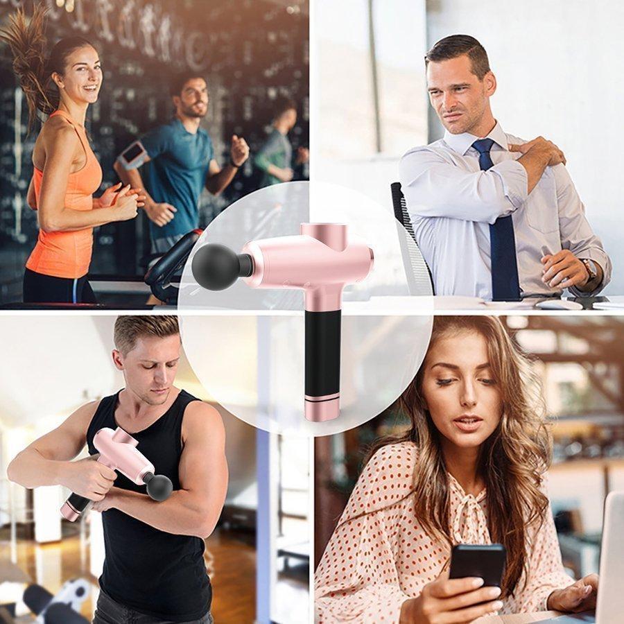 電動マッサージャー マッサージガン 筋膜リリース 多機能 20段階強力