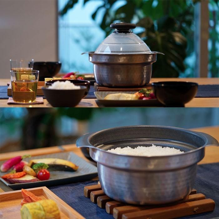 HARIO（ハリオ） ご飯釜 フタがガラス IH対応 雪平満水容量2800m l1