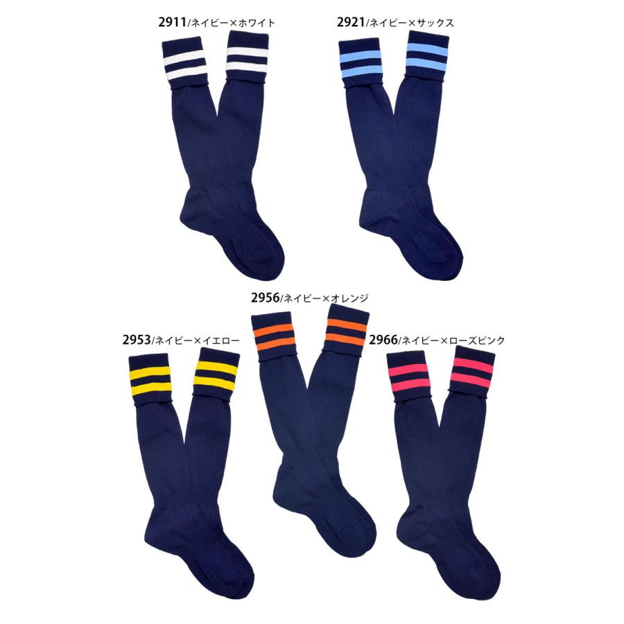 サッカーソックス 2本ライン 19 20 21 22 23 24 25 26 27cm 国産 日本