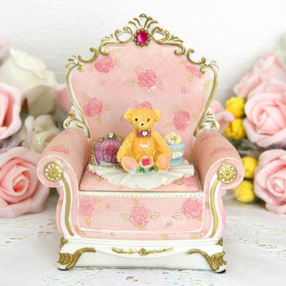 売り尽くしセール】小物入れ ソファー クマ かわいい 姫系 薔薇