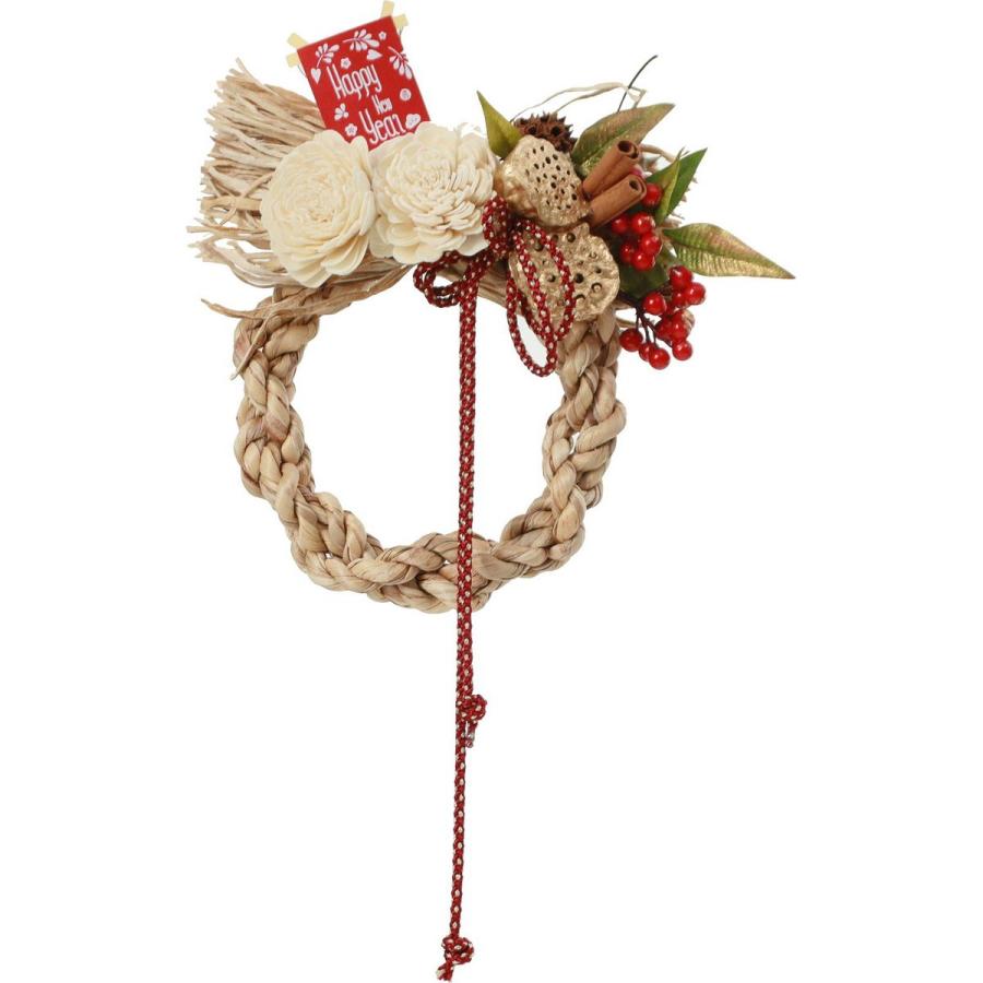 造花 YDM ホテイアオイしめ縄アレンジ NAATW-005 しめ縄 正月飾り