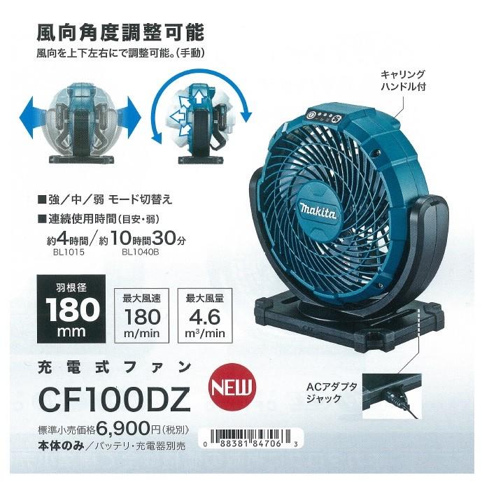 マキタ（makita） 充電式ファン/羽根径180mm 10.8V 首振り・タイマー