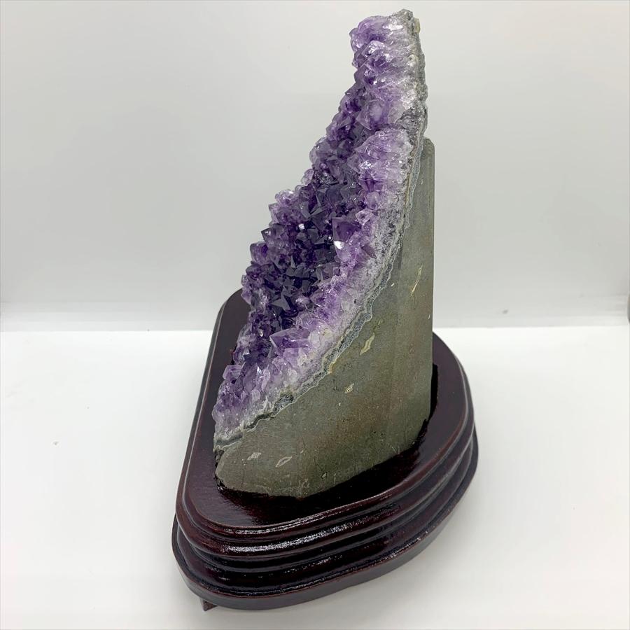 ブラジル産 アメジスト クラスター ドーム 天然石 原石 1点物 台座付き