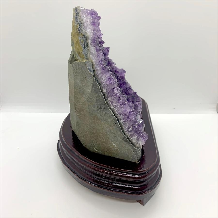 ブラジル産 アメジスト クラスター ドーム 天然石 原石 1点物 台座付き