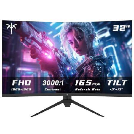 KTC 32インチ 湾曲ゲーミングモニター FHD 1080P 165Hz PCモニター