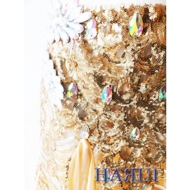 ベリーダンス エジプト風 デザインゴールド 衣装 上下セット