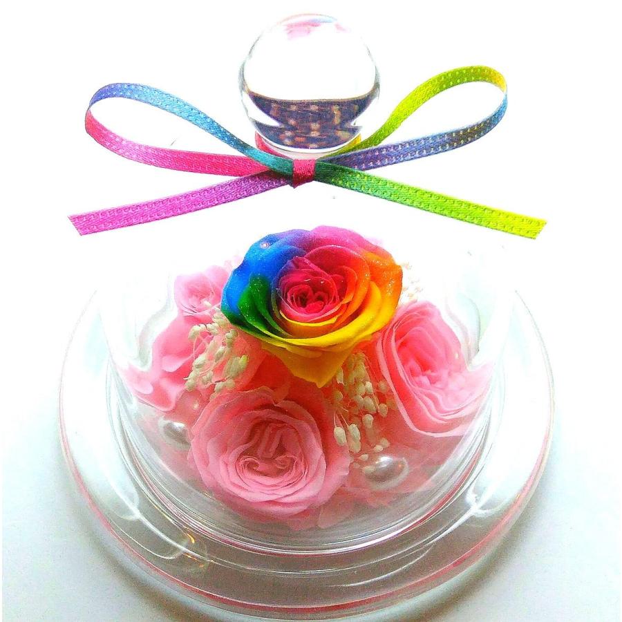 フラワーマーケット花由 【高級プリザーブドフラワー】レインボー