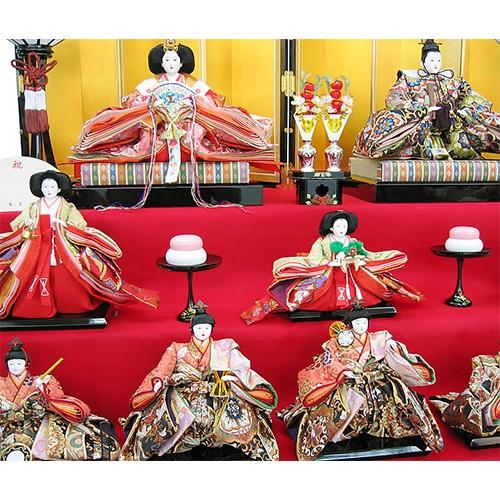 雛人形 七段飾り 平安泉匠作 京西陣金襴衣裳着十五人七段飾りセット