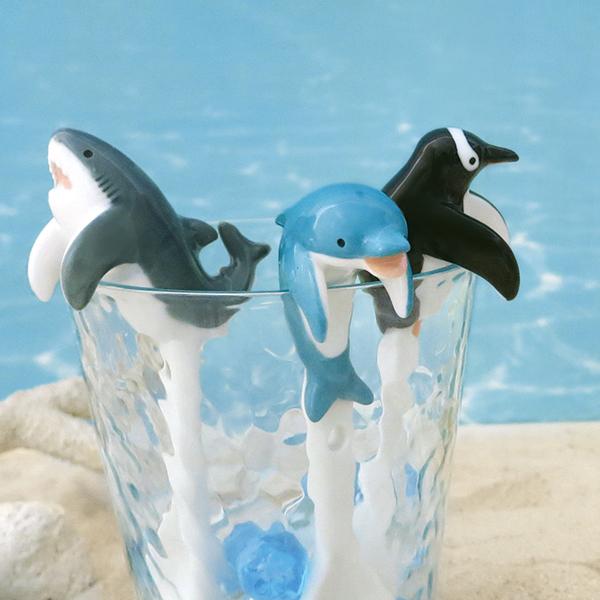 激安【新品】まりんスプーン イルカ アザラシ ペンギン ジンベイザメ