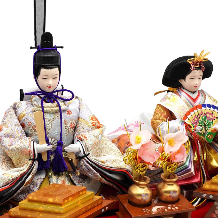 久月 久月作 おひなさま 親王飾り アクリルケース入り ブラウン系