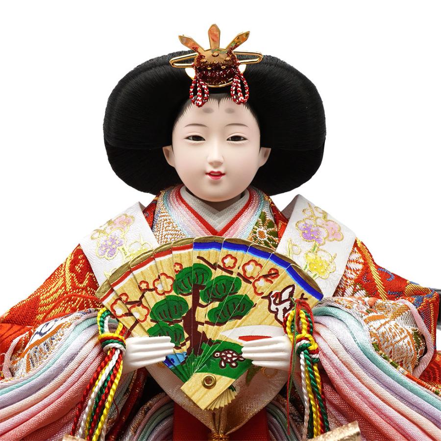 久月 久月作 おひなさま 親王飾り 六角アクリルケース入り 木目 x