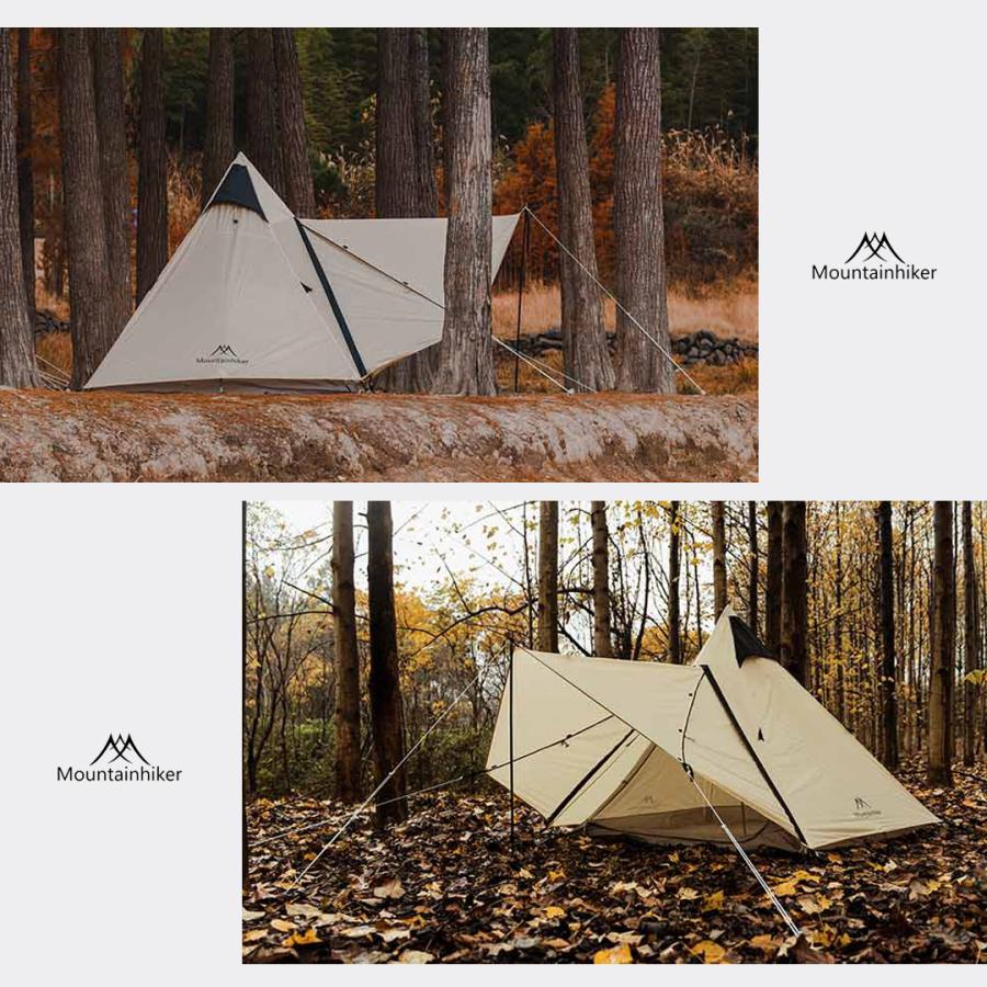 SWAG GEAR ワンポールテント 2-3人用 Mountainhiker ブラック ベージュ