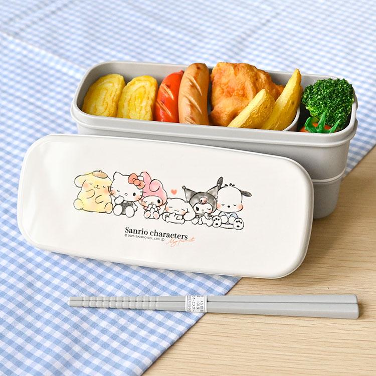 sanrio（サンリオ） 弁当箱 2段 子供 キッズ 箸付き お弁当箱 レンジ