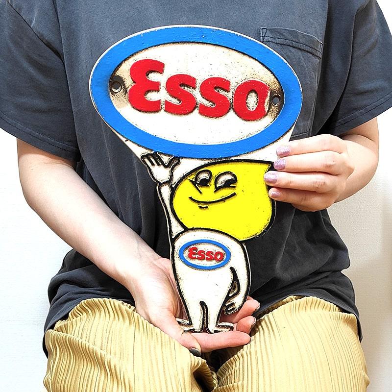 アメリカン レトロ 看板 ESSO かわいい ビンテージ プレート