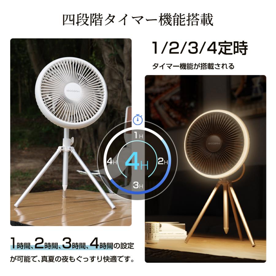 HAGOOGI 扇風機 リビング アウトドア 多機能 充電式 携帯扇風機 dc