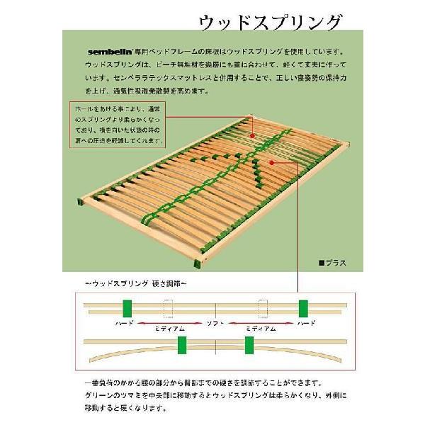 ウッドスプリング付ベッドフレームセンベラ Sembella ダブルサイズ