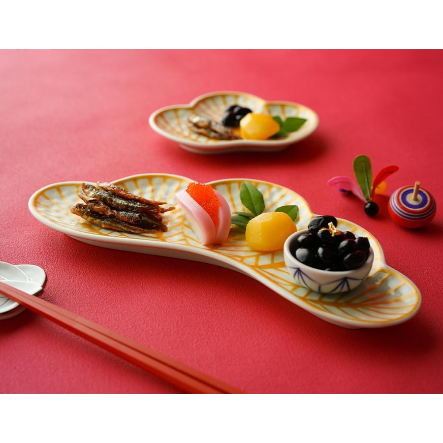 錦金松葉型 前菜皿 25cm 幸楽窯 有田焼 // 和食器 食器 陶磁器 長皿