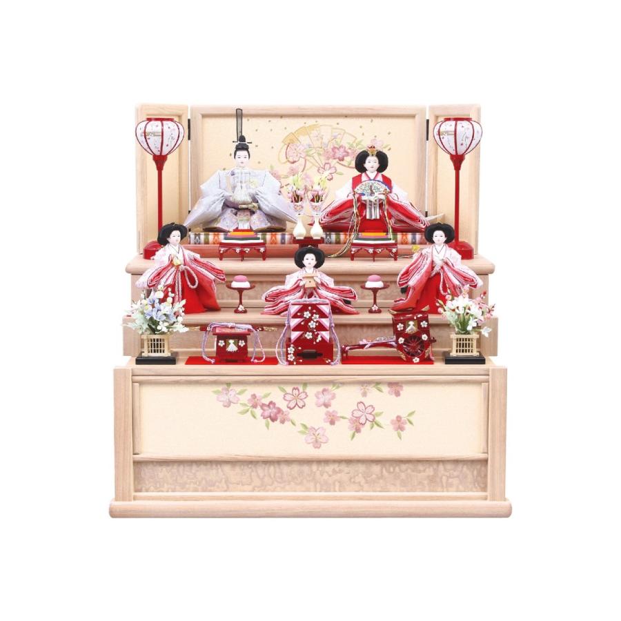 ひなせい 雛人形 ひな人形《瑞希》木製 コンパクト ナチュラル 三