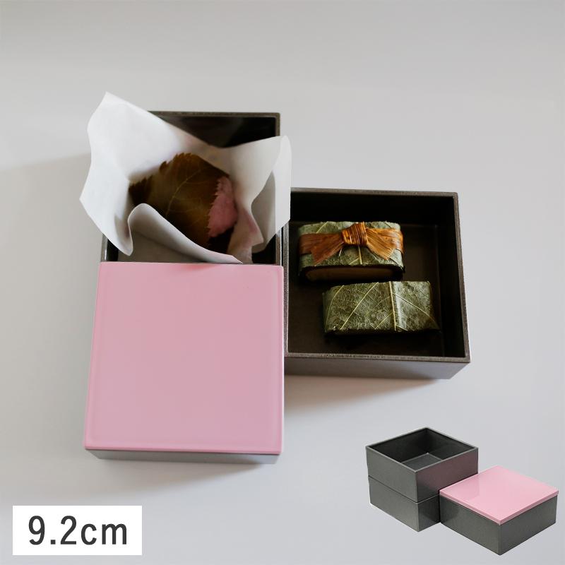 バイカラー プチ3段重箱 大 9.2cm ブロッサムピンク・シルバー 漆器