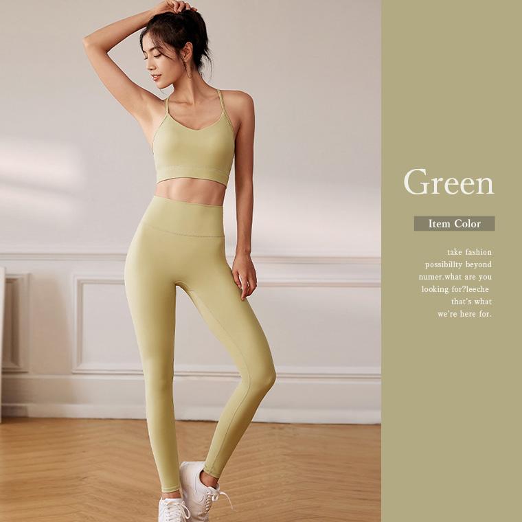 Lee.che（リーチェ） ヨガウェア 上下セット トップス レディース