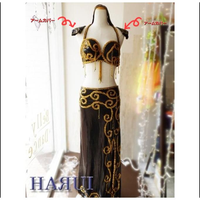 準備中 新入荷 ベリーダンス エジプト製 衣装 5点セット 黒 : Costume