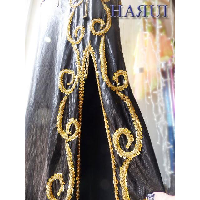 準備中 新入荷 ベリーダンス エジプト製 衣装 5点セット 黒 : Costume