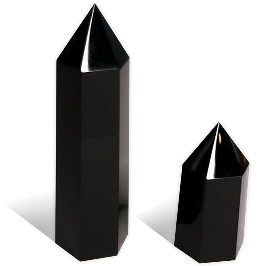 hibikurasu ブラックオニキス 六角柱 3cm 5cm 浄化セット 黒瑪瑙