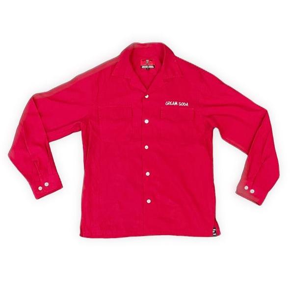 クリームソーダ（CREAM SODA） 長袖 シャツ オープンカラー 開襟