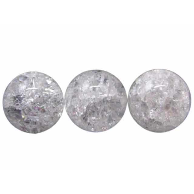 天然石 パワーストーン 67242 今月の半額 わけあり クラック水晶 14mm