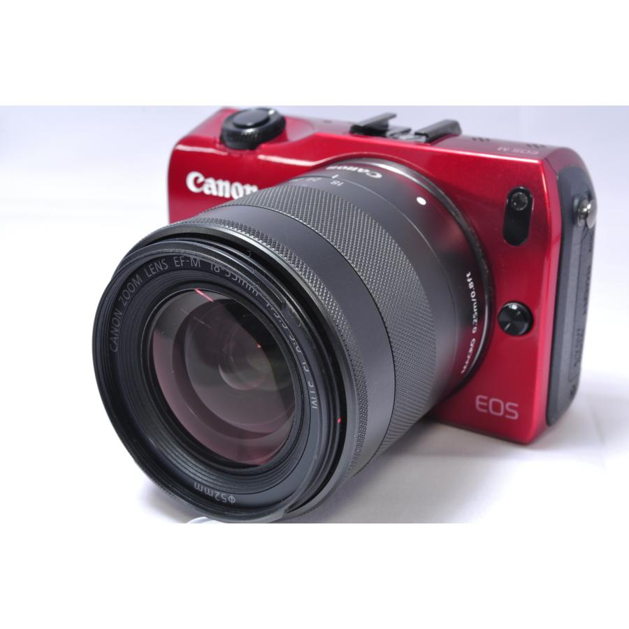 EOS M キヤノン Canon ミラーレス一眼 レンズキット レッド 中古