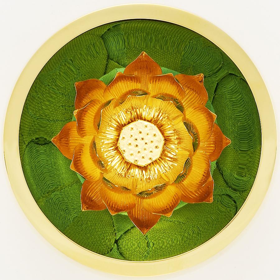 蓮飾り おりん2.5寸専用｜純金製仏具 造幣局刻印品 1.7号 : HIKARI