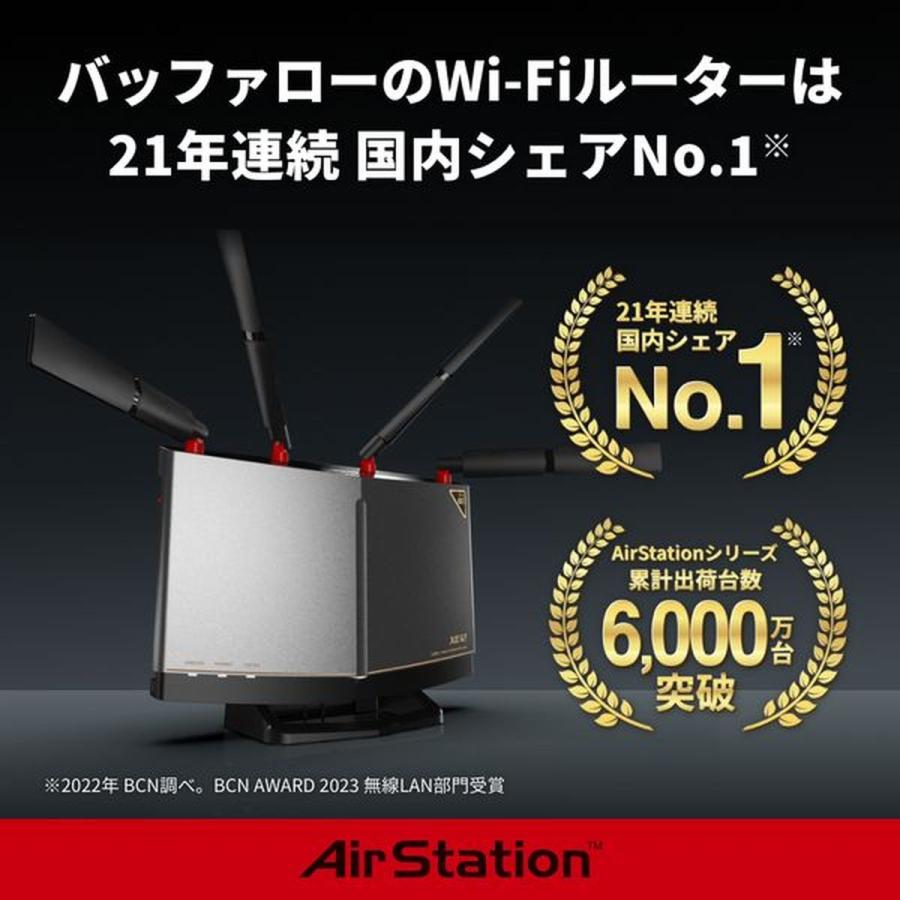 BUFFALO（バッファロー） AirStation 無線LAN Wi-fiルーター Wi-Fi 6E