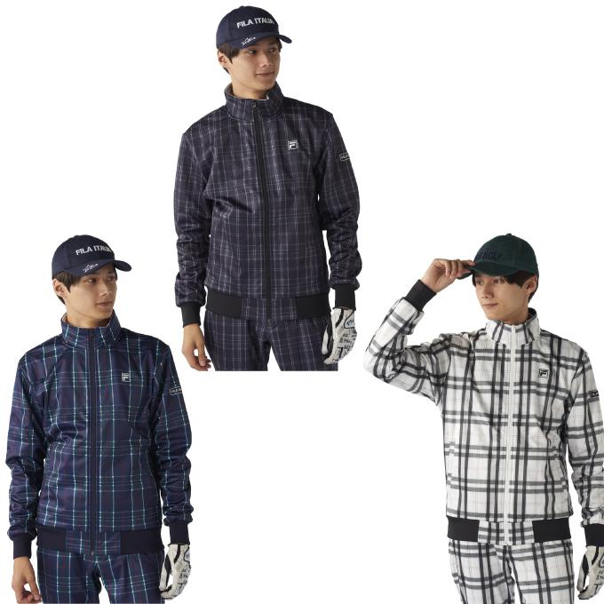 FILA（フィラ） ゴルフウェア ブルゾン メンズ チェックボンディング