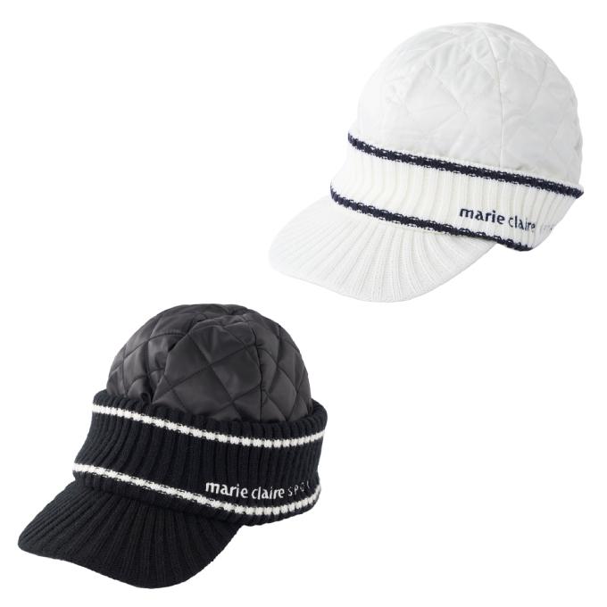 マリクレール marie claire ゴルフ ニット帽 レディース 中綿キルト