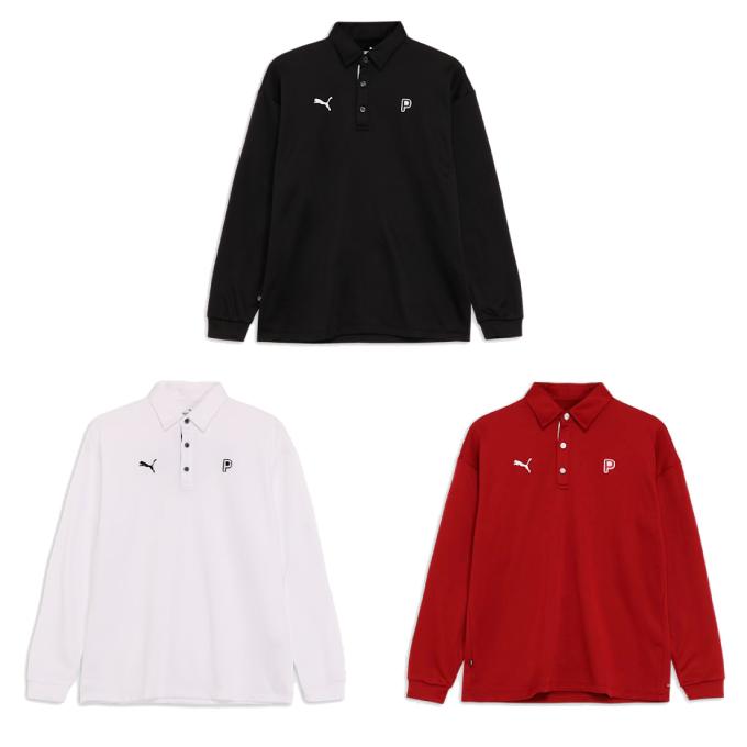 PUMA（プーマ） ゴルフウェア ポロシャツ 長袖 メンズ PC ストレッチ