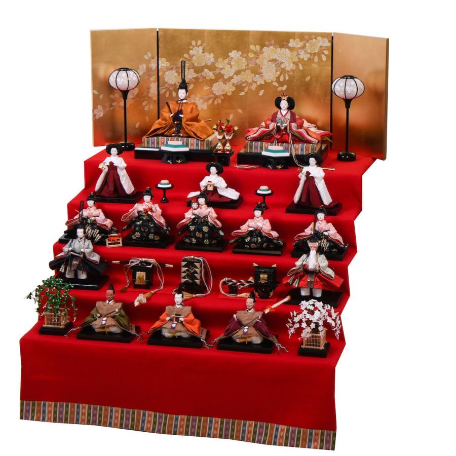雛人形 三五親王 十五人飾り 五段飾り 清水久遊 : 人形の館石倉 - 通販