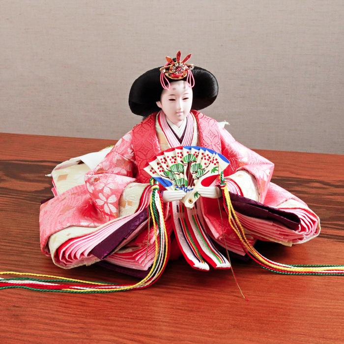 ひなせい 雛人形 コンパクト ケース飾り 「 ガラスケース 春日