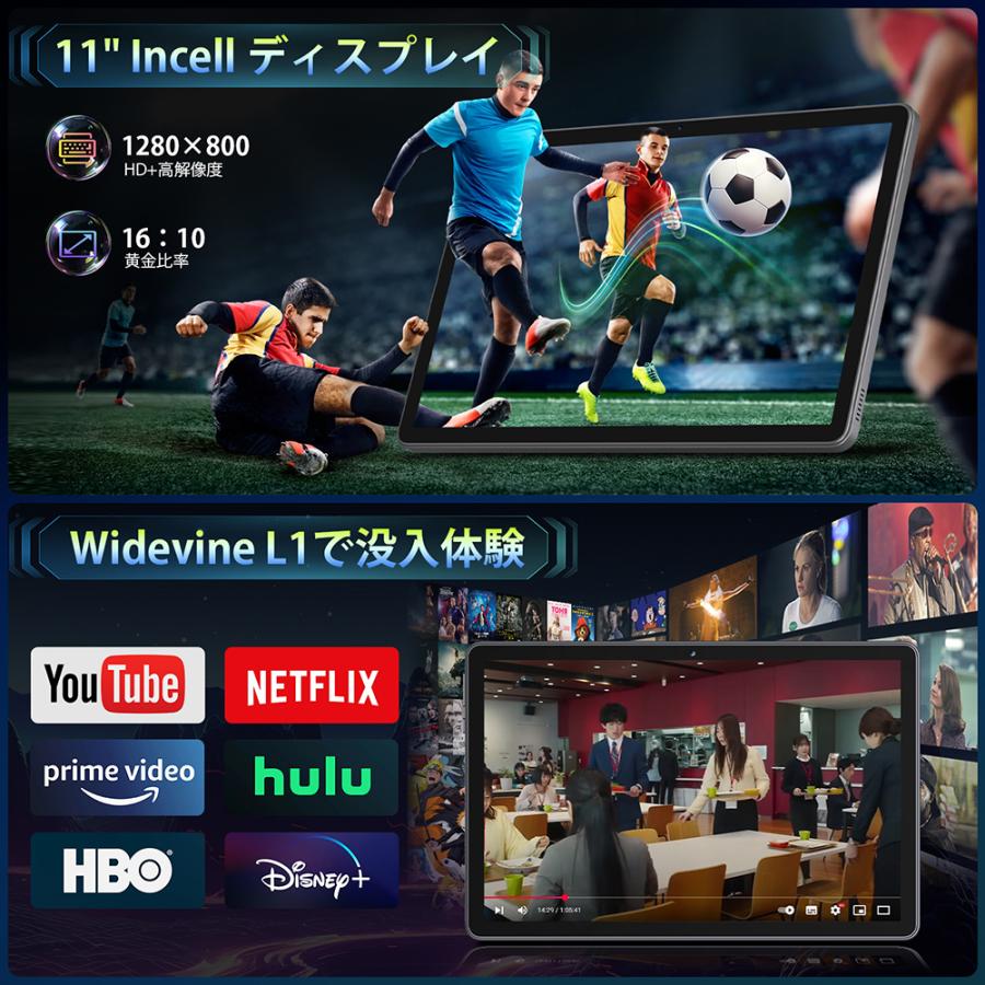 Rebecco M70 タブレット 11インチ Android16 Wi-Fiモデル T7250