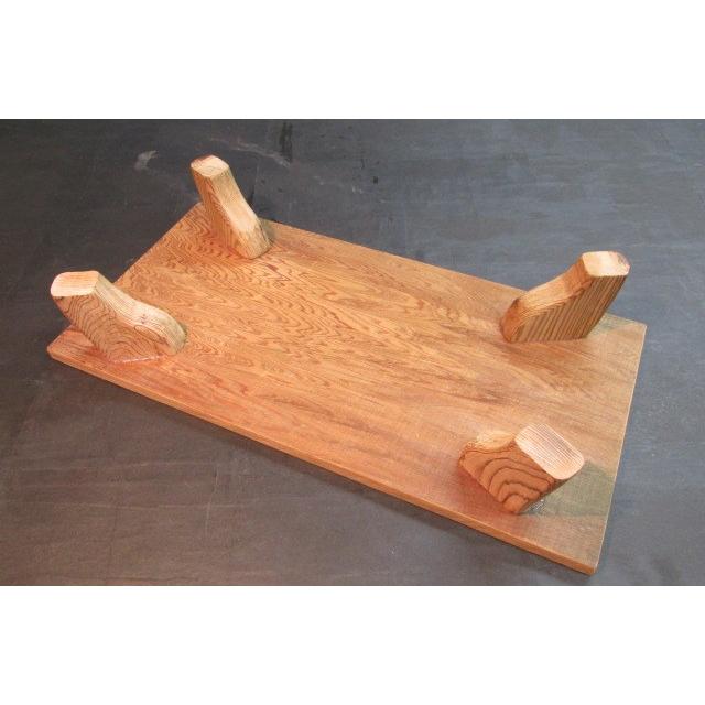 最上杢屋久杉木地仕上げ飾台 木製 銘木 木製飾り台 脚付き 花台 盆栽台