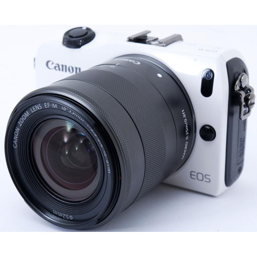 EOS M キヤノン ミラーレス CANON ホワイト レンズキット 中古 新品SD