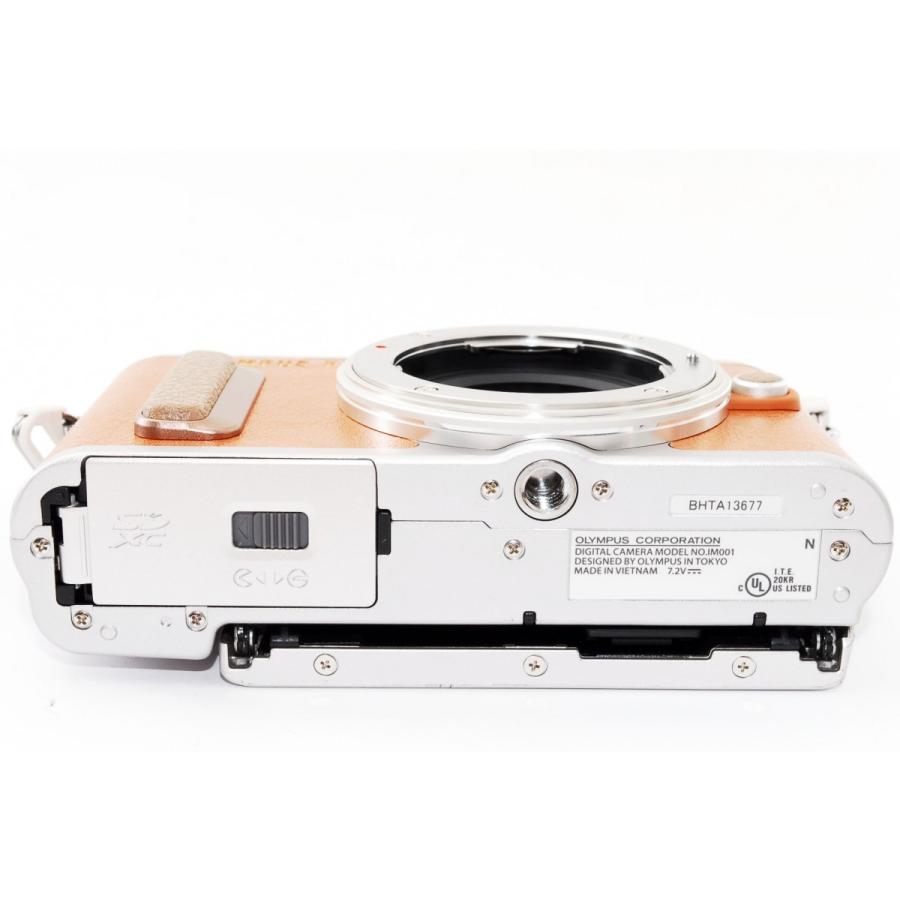 OLYMPUS PEN オリンパス ミラーレス E-PL8 レンズキット ブラウン 中古