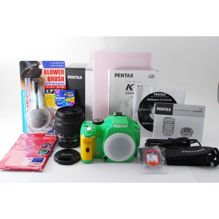 ペンタックス デジタル一眼 中古 スマホに送れる PENTAX K-X グリーン