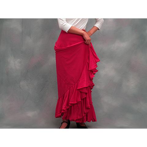 フラメンコスカート フラメンコファルダ フラメンコ衣装 練習用 青