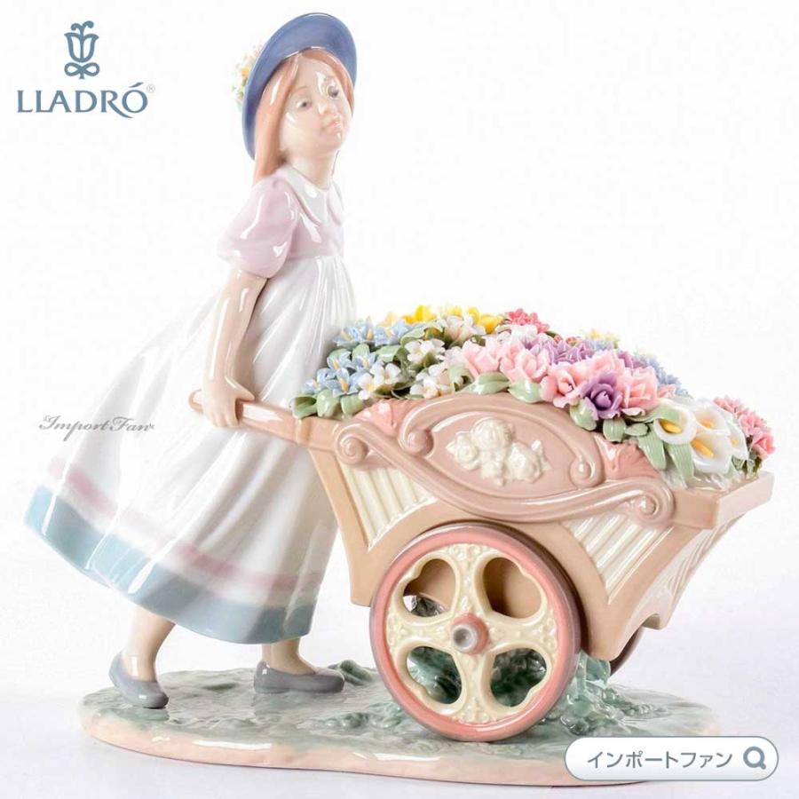 LLADRO（リヤドロ） 可愛いお花屋さん 荷車 少女 置物 01006251 LLADRO
