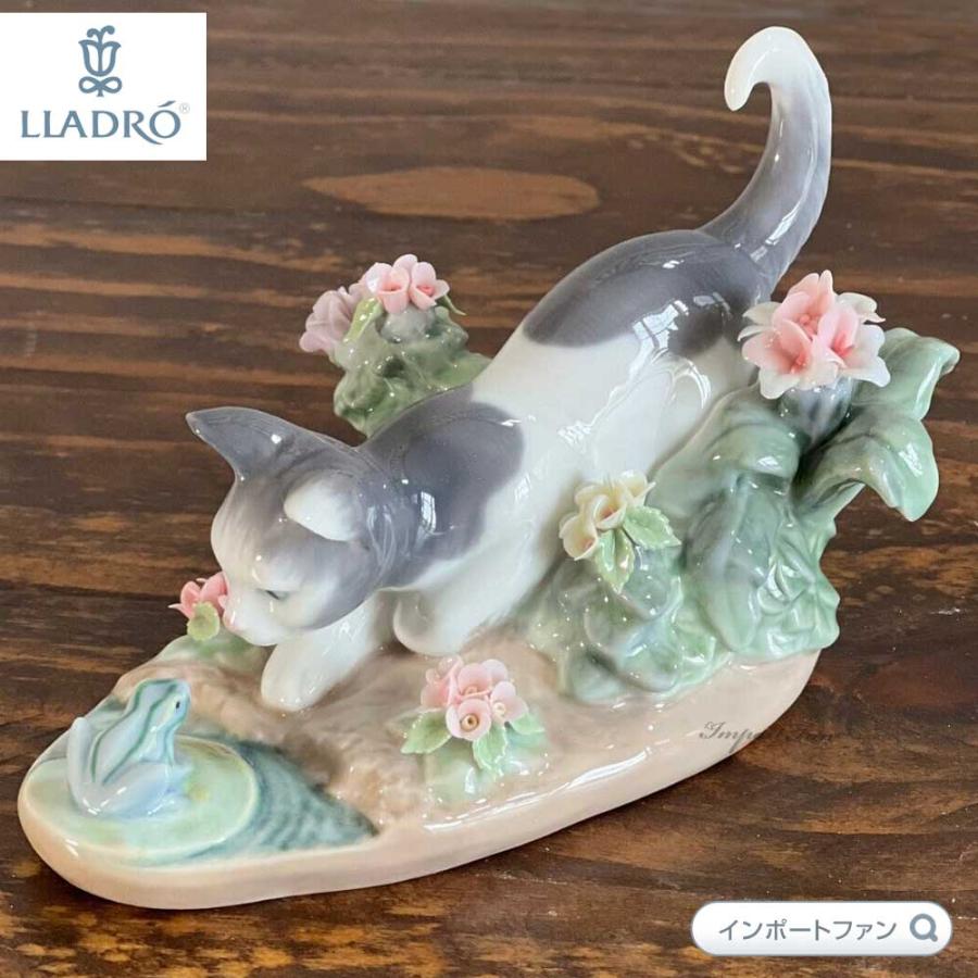 LLADRO（リヤドロ） にらみ合い 猫 ネコ 蛙 カエル 01001442 LLADRO