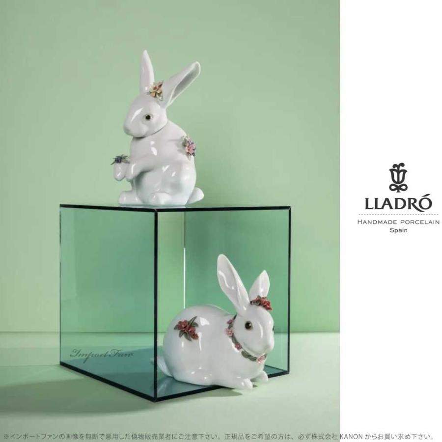LLADRO（リヤドロ） 花飾りの白うさぎ 4 01006100 LLADRO : インポート