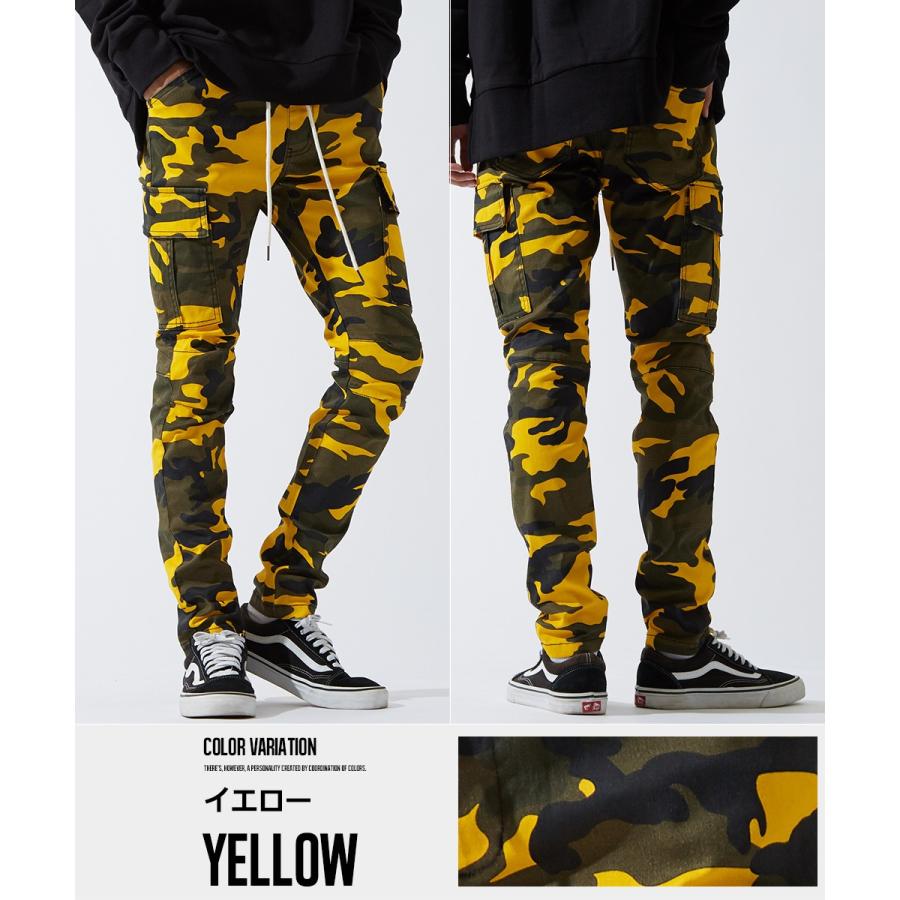 improves（インプローブス） カーゴパンツ メンズ 迷彩 ネオン スリム