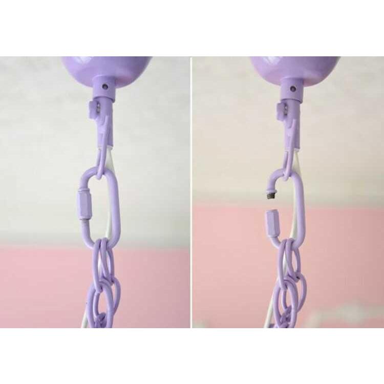 シャンデリア 8灯 ラベンダー色 紫 パープル かわいい プリンセス