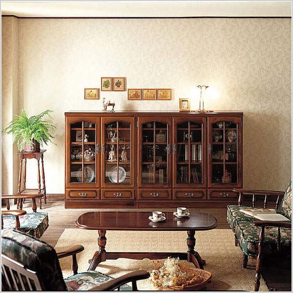 COLONIAL（カリモク家具） カリモク サイドボード アンティーク ガラス