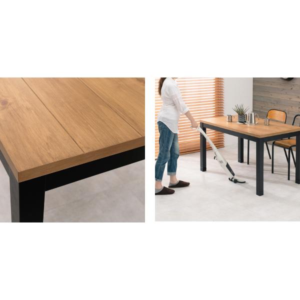 HAGiHARA（萩原） ダイニングこたつ 幅120cm 布団いらず 木製 天然木